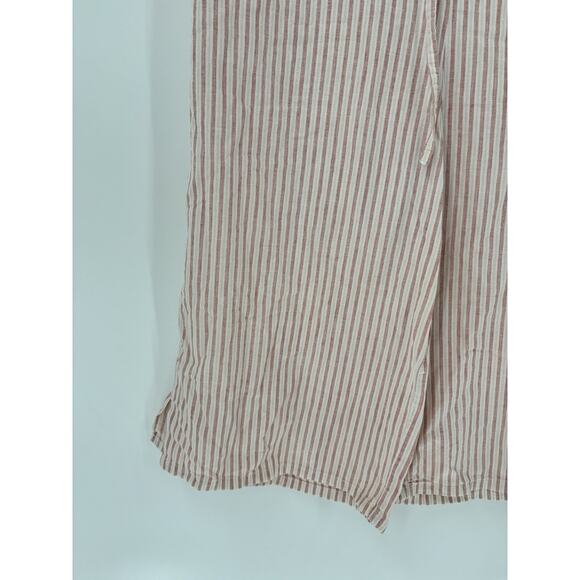 Xhilaration Pants Womens Large Red White Vertical Striped 100% Cotton Capris - Picture 4 of 16